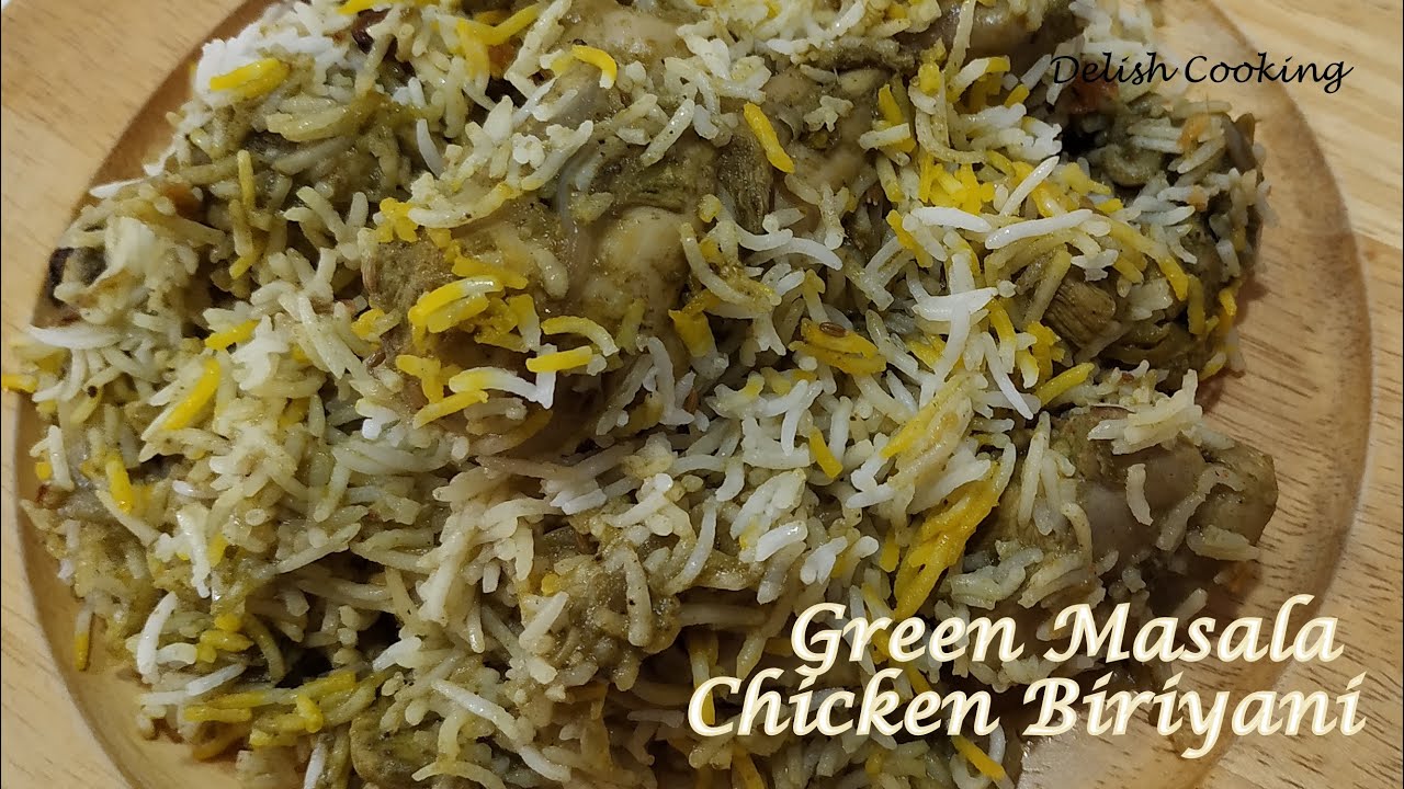 Green Masala Chicken Biryani | Hyderbadi green chicken biriyani|easy chicken Biryani Recipe|