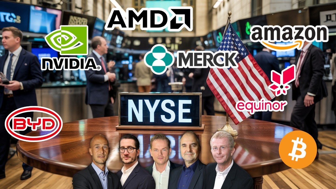 US-Markt im Abw&auml;rtssog - Nasdaq, Equinor, Merck, Nvidia, AMD, Amazon, BTC, Enact Holding, BYD