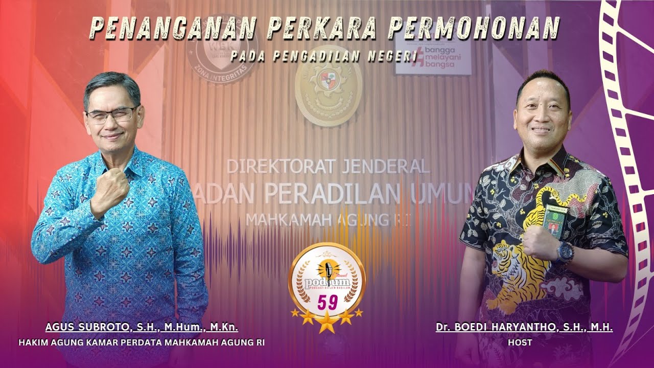 Penanganan Perkara Permohonan Pada Pengadilan Negeri