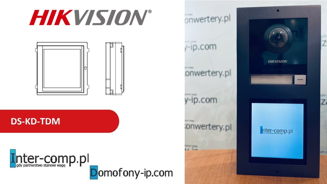 Hikvision DS-KD-TDM - dotykowy moduł domofonowy 5w1 - www.kamery-ip.com