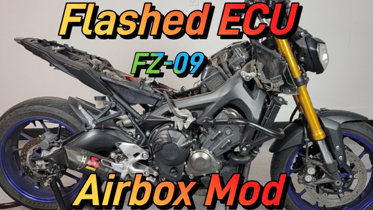 FZ-09 - Flashed ECU Install + Airbox Mod + Sprint Filter