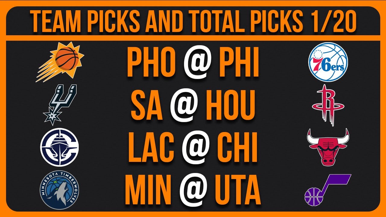 NBA Picks Today 1/20/26 NBA Picks and Predictions NBA Bets Today