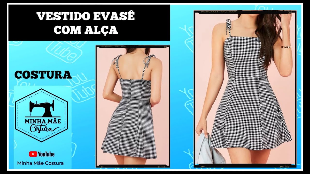 VESTIDO EVASÊ COM ALÇA - PASSO A PASSO DA COSTURA