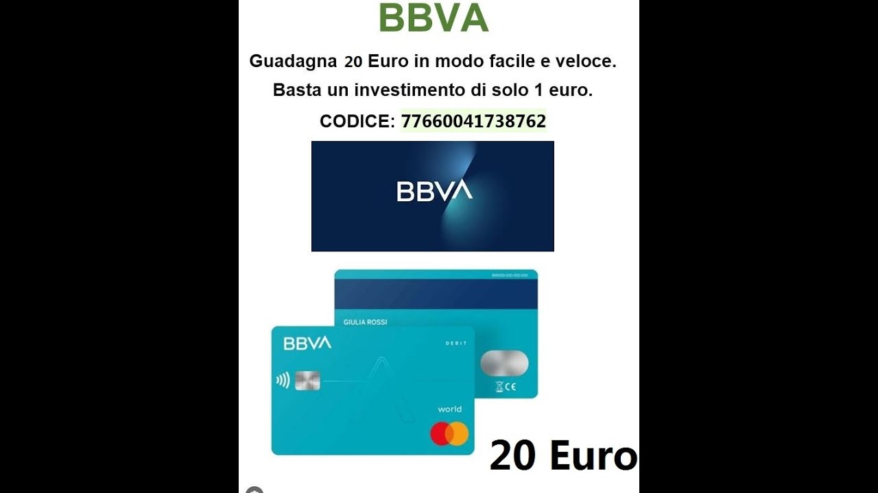 Di nuovo BBVA. La promo 