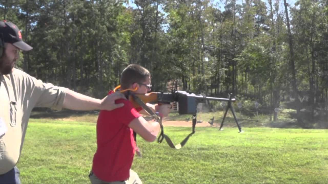 Lou and I shooting full auto, belt fed, and suppressed guns!