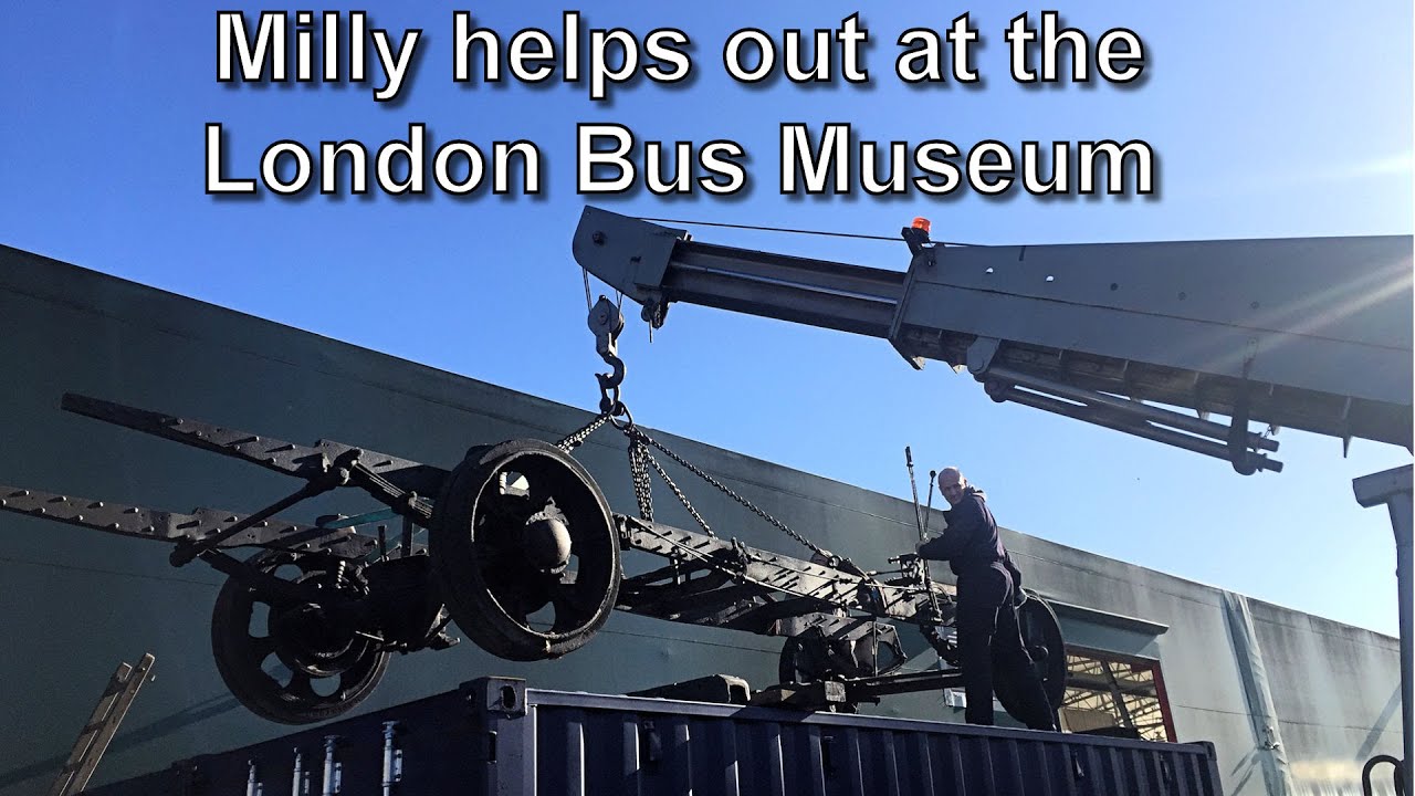 The London Bus Museum get a visit from Milly.