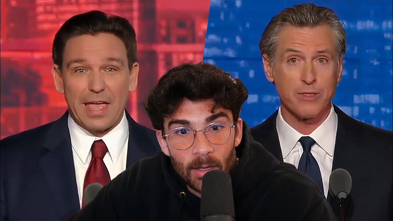 Gavin Newsom DESTROYS Ron Desantis In Debate | Hasanabi reacts