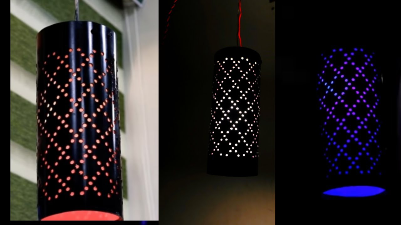 DIY - pvc pipe lights ideas, pvc pipe light decoration, pvc pipe light stand,