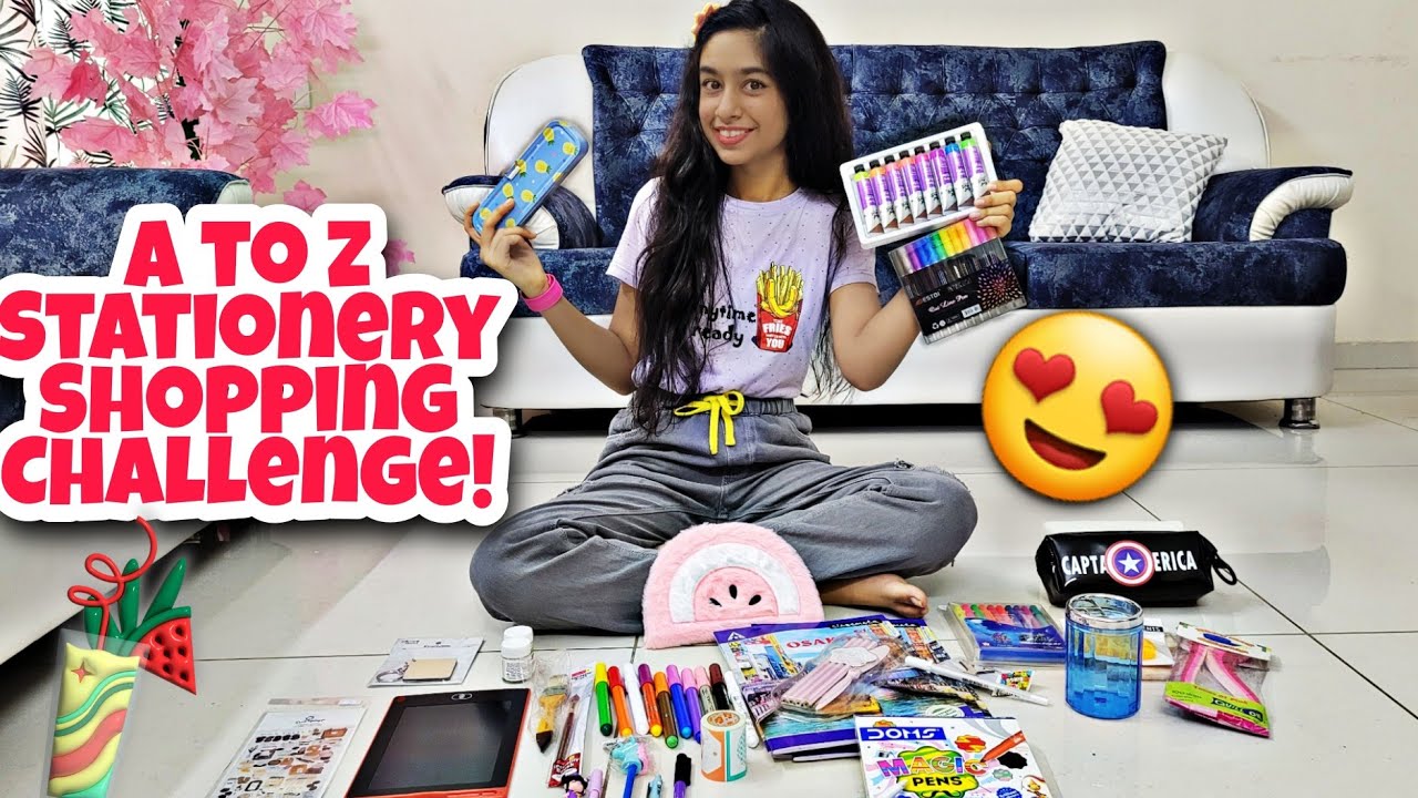 A to Z Stationery Shopping!!!😍🛍🎨 | *FLYING PENCILS*🤩 | Riya's Amazing World