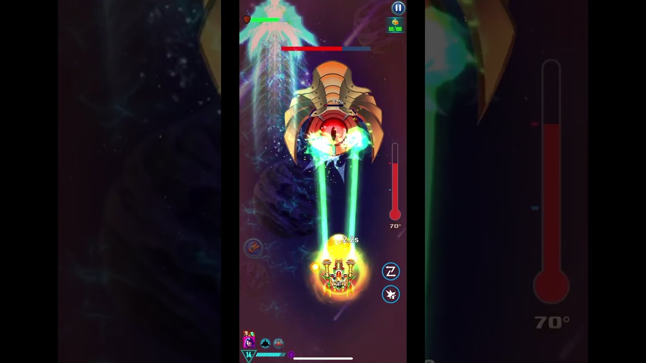 Campaign Level 180   Galaxy Attack Alien Shooter - Boss Snake Eye  #gaming #iphone #gameplay