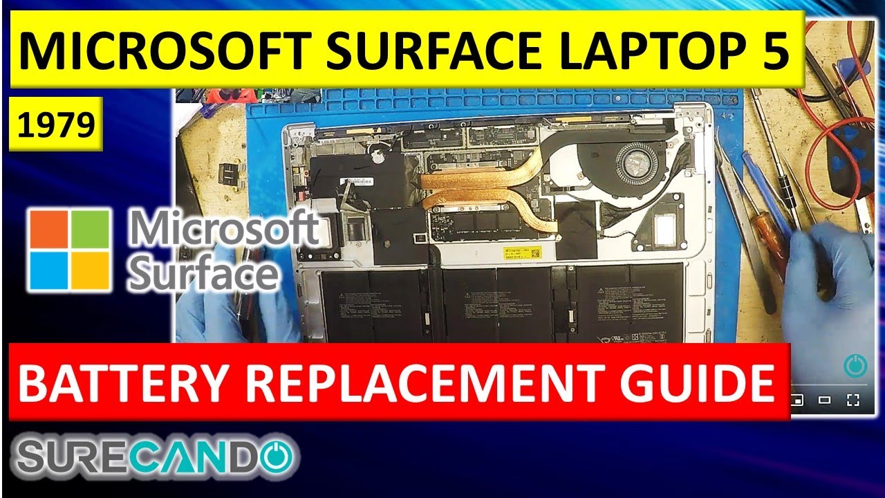 Microsoft Surface Laptop 5 (1979) Battery Swap Guide | Watch the Entire Process