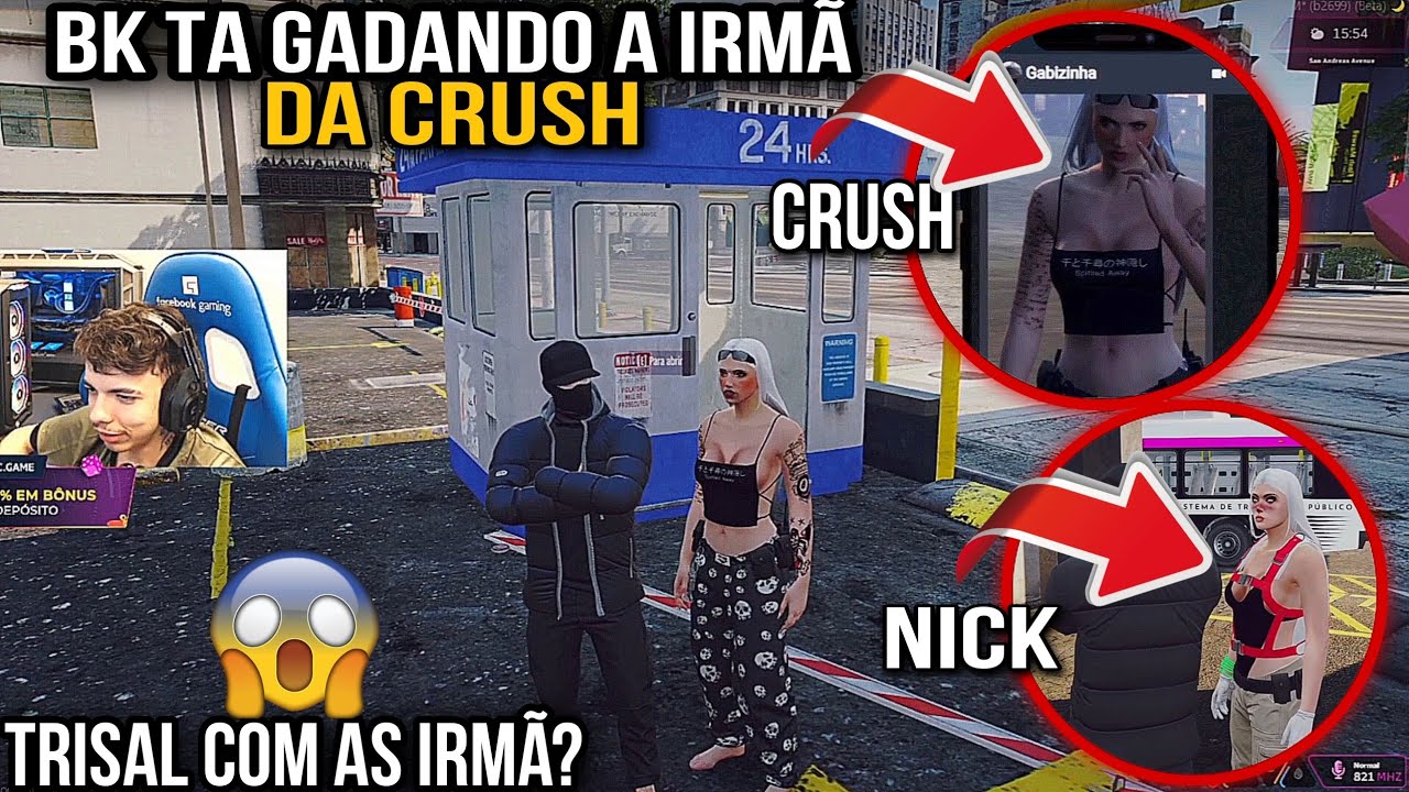 BK TA GADANDO AS DUAS MAS ELAS N&Atilde;O SABE | NICK E GABI | IRM&Atilde;S | FC BKINHO CLIPES