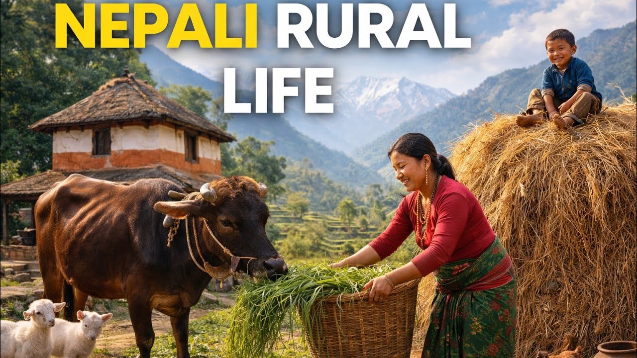 This is mountain Nepali Village life | Rainy Season peaceful Activities In | Real Nepali Village Lf