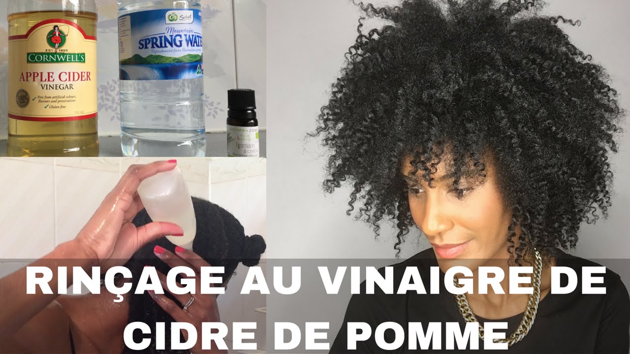 RINÇAGE AU VINAIGRE DE CIDRE DE POMME sur cheveux afro naturels
