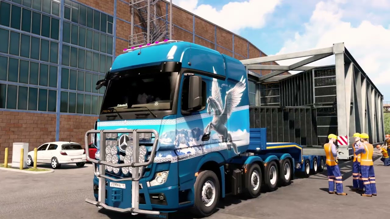 Epic Special Transport Giant Staircase Haul from Linz to Brno in My M Benz