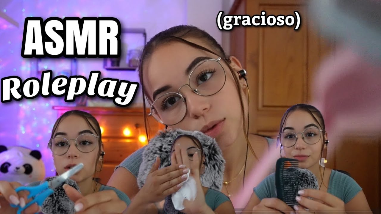ASMR ROLEPLAY te PREPARO para una CITA!🙈(Asmr visual y gracioso) ASMR español para dormir | Pandasmr