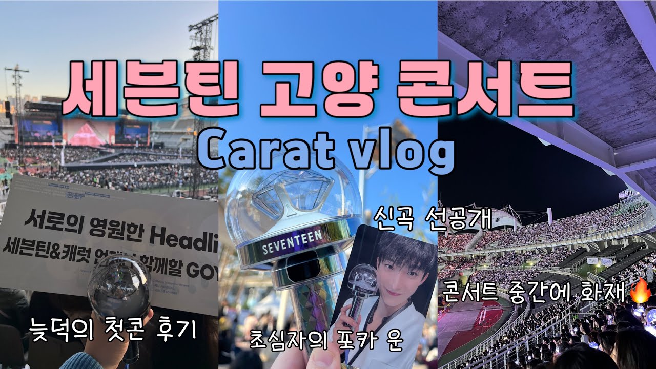 ❗️고양콘 시야😎 캐럿로그💎 •5개월차 늦덕 캐럿 세븐틴 고양콘서트 브이로그 |콘서트 중단 사태|정한이가 콘서트에 왔다고? SVT Concert Vlog RIGHT HERE