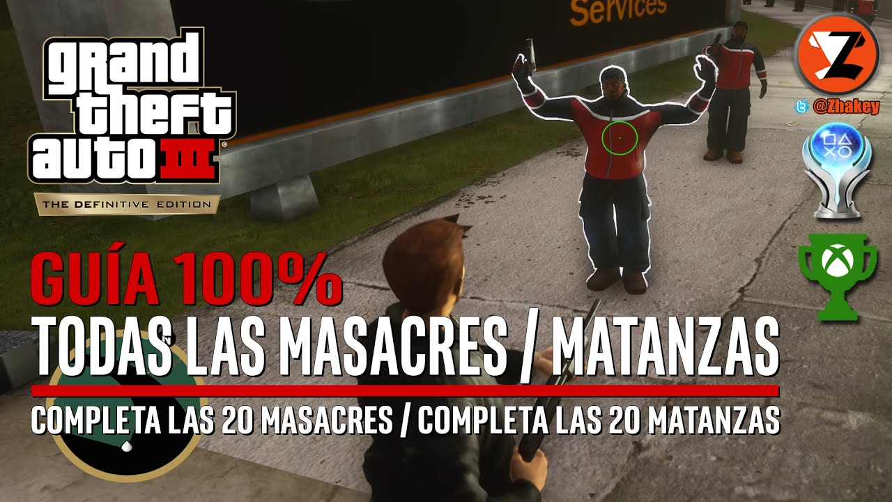 GTA III Remastered: Todas las Masacres - Todas las Matanzas / Guía 100% [DEFINITIVE EDITION] 🏆
