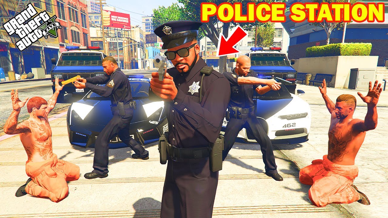 Franklin Join Police Force and Raid on President House in GTA 5 | Shinchan and Chop