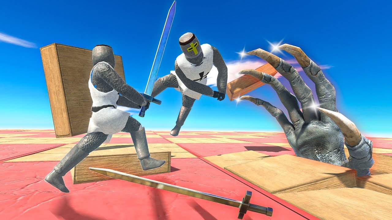 1v1 Fight on Arena of Damn Hands - Animal Revolt Battle Simulator