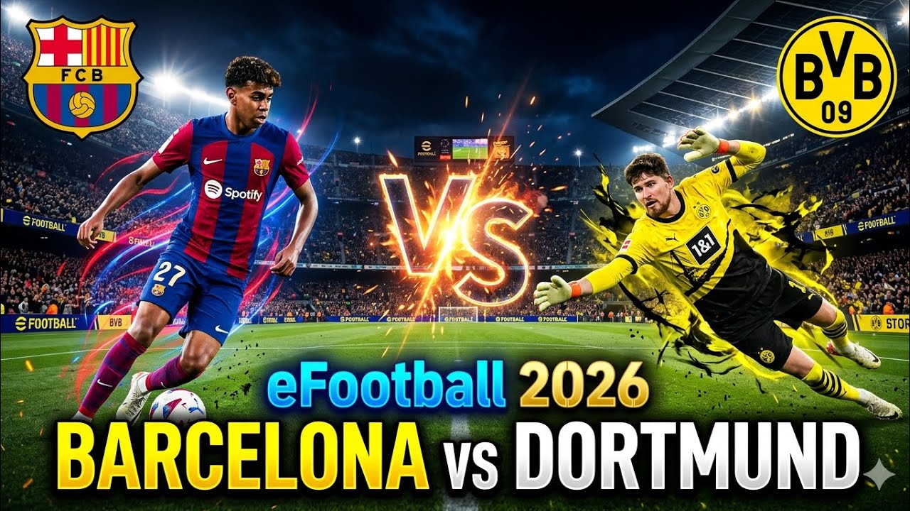 LAMINE YAMAL vs DORTMUNDBarcelona vs BVB | eFootball 2026 Gameplay HD