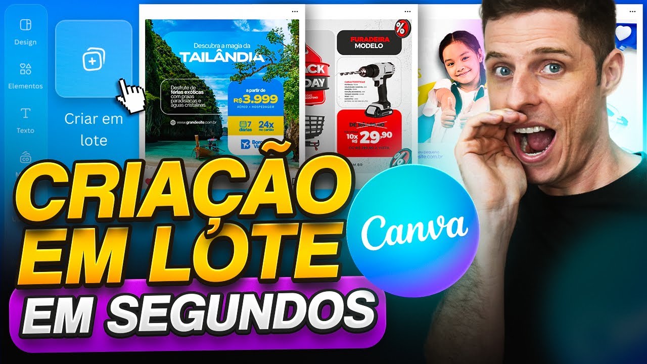 INCRÍVEL CANVA! Crie Muitos Posts em Lote usando essa NOVIDADE do Canva!