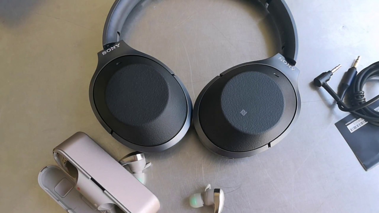 Sony WH-1000XM2 adaptive noise cancelling headphones unboxing