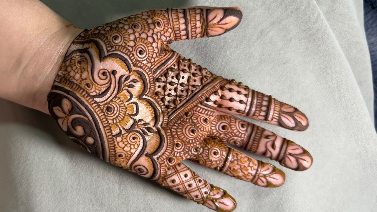 Beautiful FrontHand Mehndi Design| Step-by-Step Henna Tutorial| Bridal Henna Design 