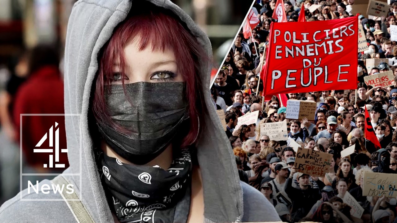 Watch as French students clash with police in huge school protests