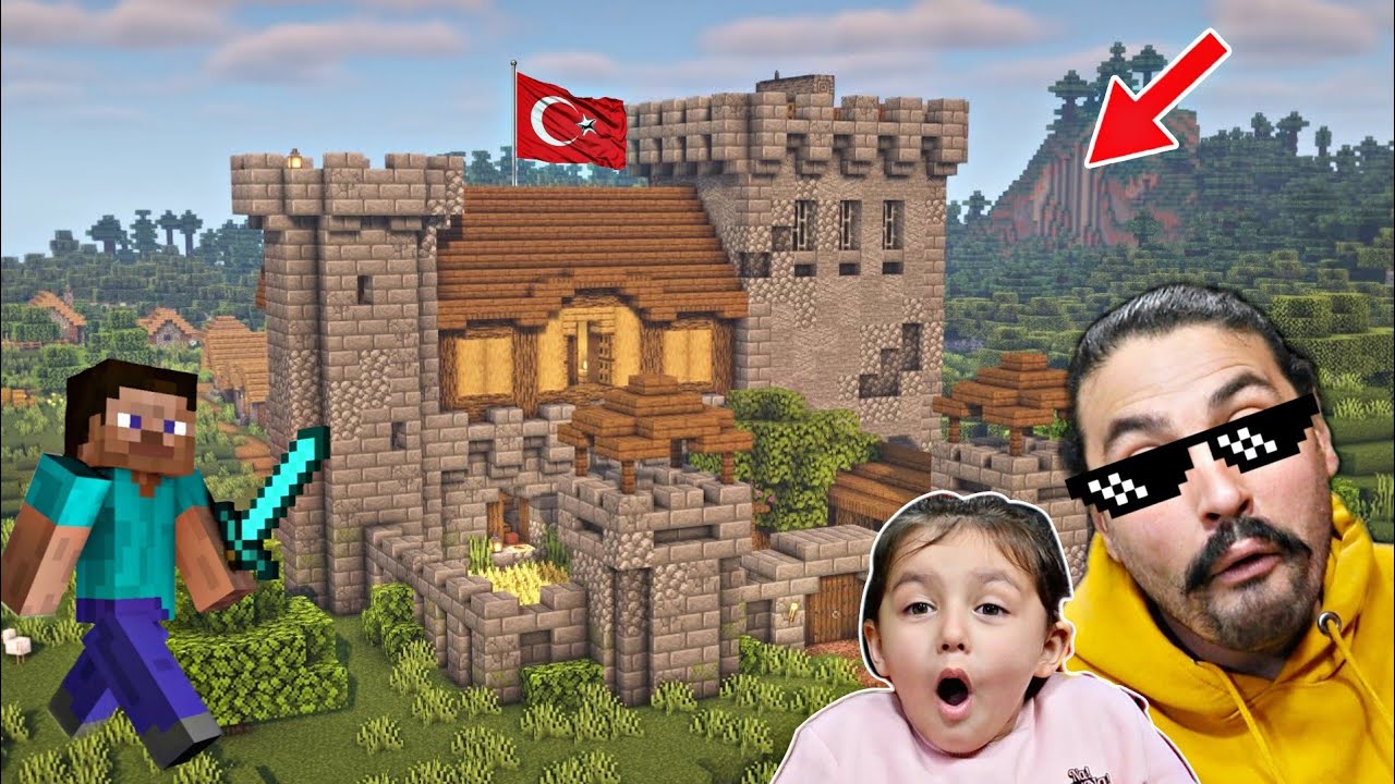 DEV ÇİFTLİK VE DEV KALEMİZİ GEZİYORUZ 😄 MİNECRAFT 32.BÖLÜM
