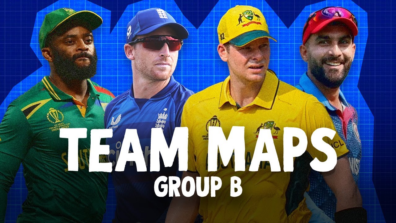 Champions Trophy Team Maps - Group B | #cricket