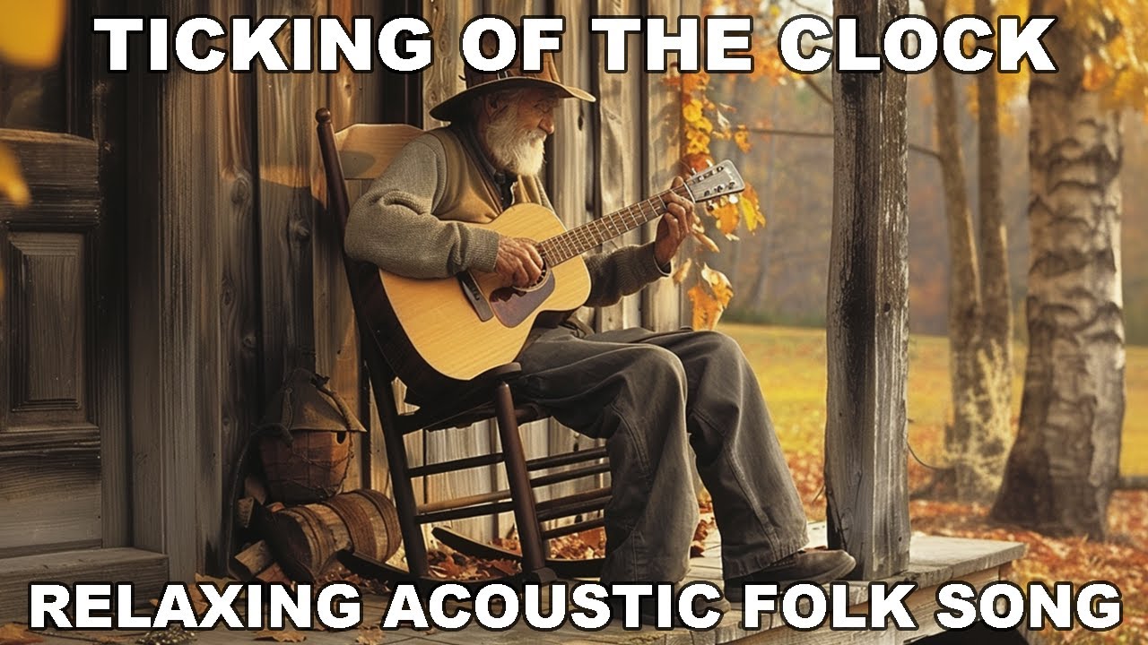 Relaxing Folk Song 🎵 Ticking of the Clock 🎵 Reflective Acoustic Instrumental