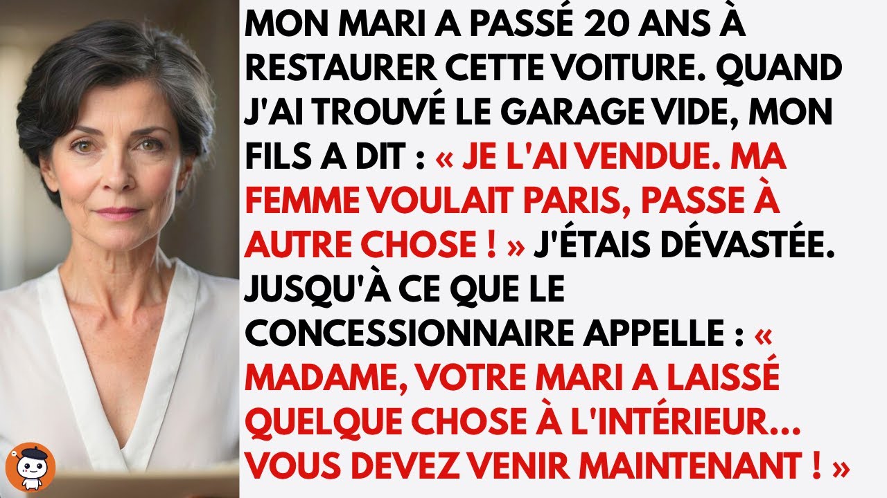 Mon fils a vendu la voiture de mon défunt mari… mais le concessionnaire m’a tout révélé