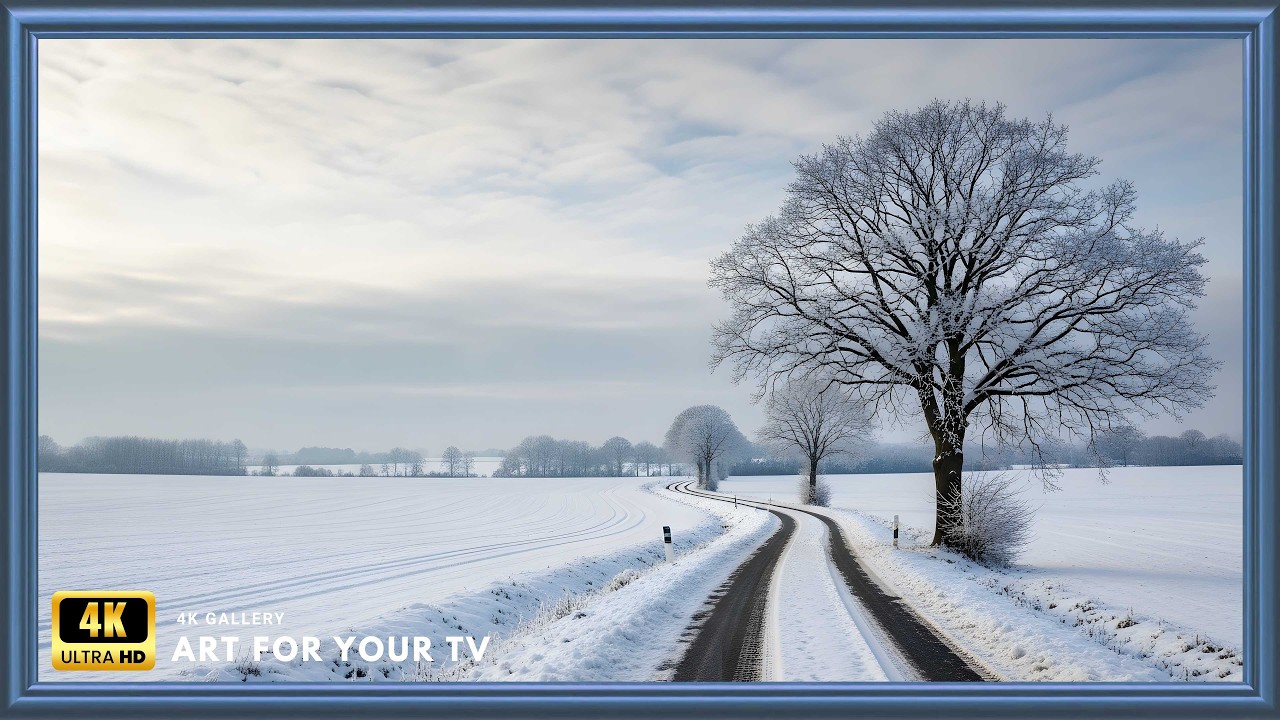 Calm Snow Landscape 4K TV frame art | Frame TV Display