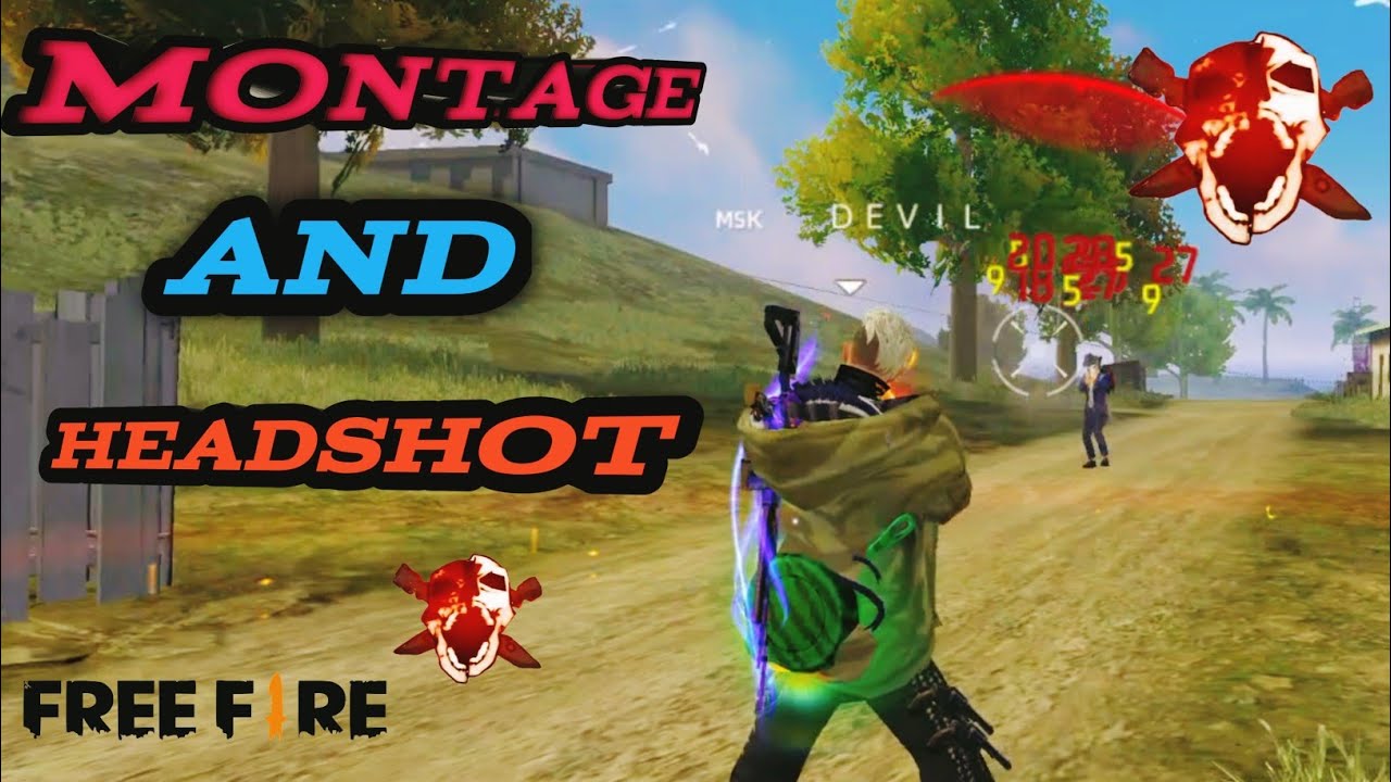 Garena free fire//montage & headshot 😈😈😈🎃👽👽😈😈