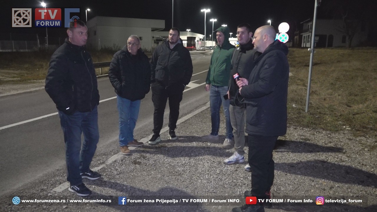 Srpski prevoznici nastavili blokade graničnih prelaza ka Crnoj Gori Gostun, Jabuka i Špiljani