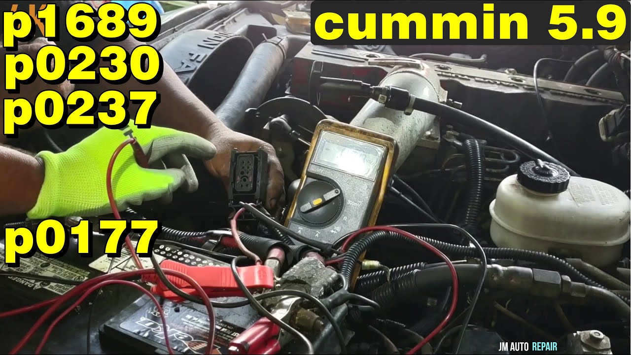 Dodge Ram 2500 5.9 дизельный двигатель, коленвал не заводится, код диагностики P1689 P0237 P0230 ...