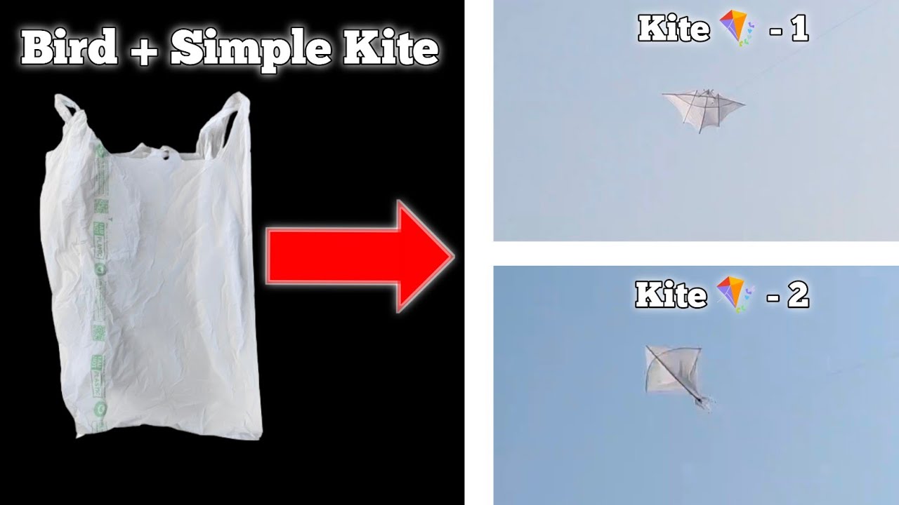 पतंग बनाना सीखें ✂️  | Ek Video Me 2 Patang 🪁🪁 | Bird Kite & Simple Kite Making |