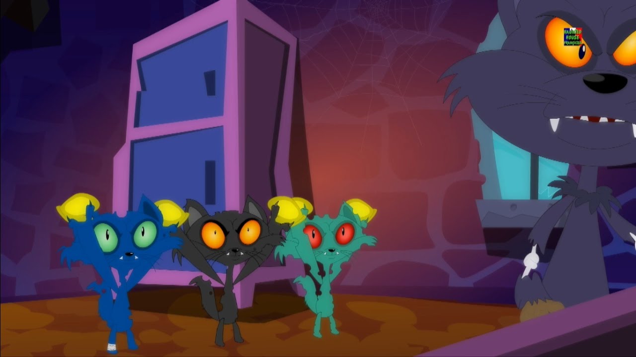 Trois petits chatons | Poèmes d'enfants effrayants | Halloween Song | Three Little Kittens Song