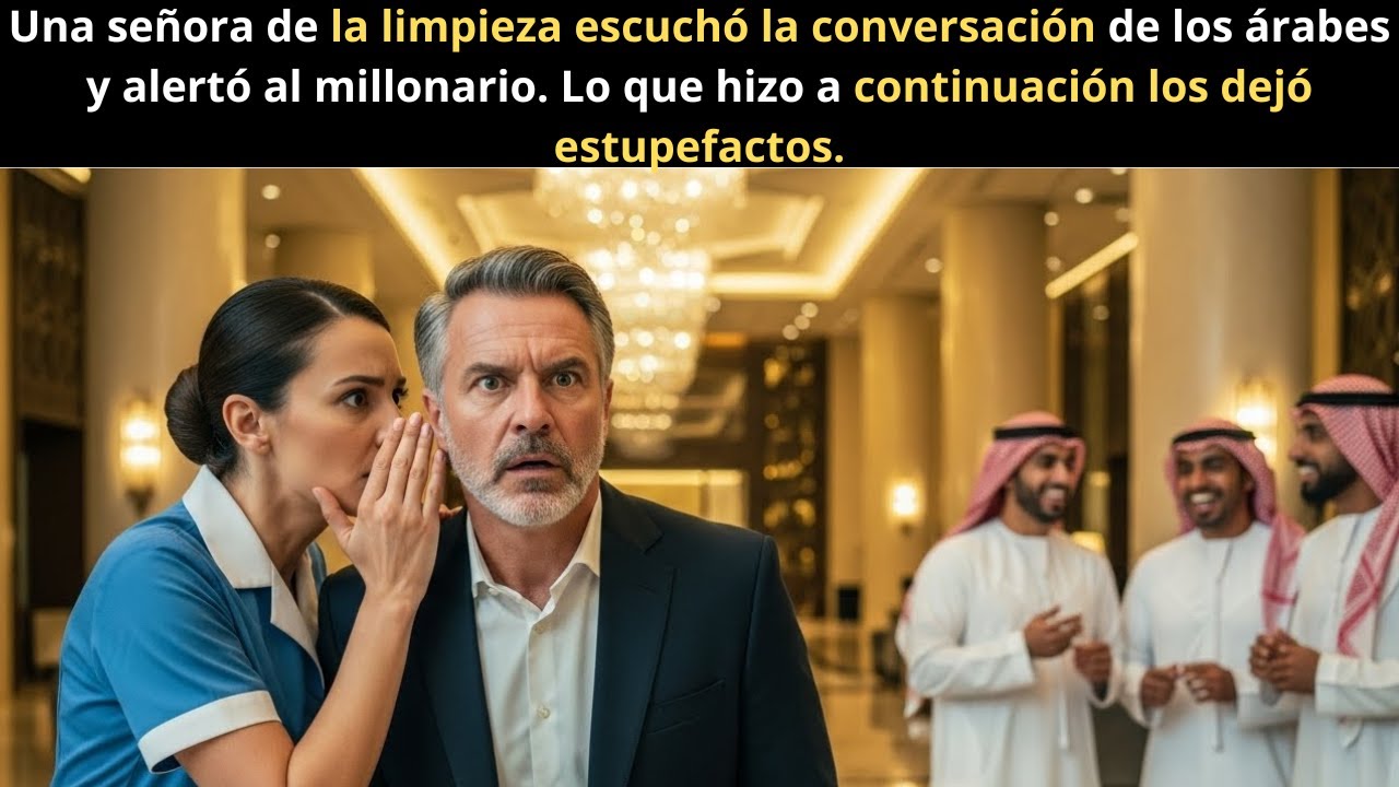 Una señora de la limpieza escuchó la conversación de los árabes y alertó al millonario. Lo que.....