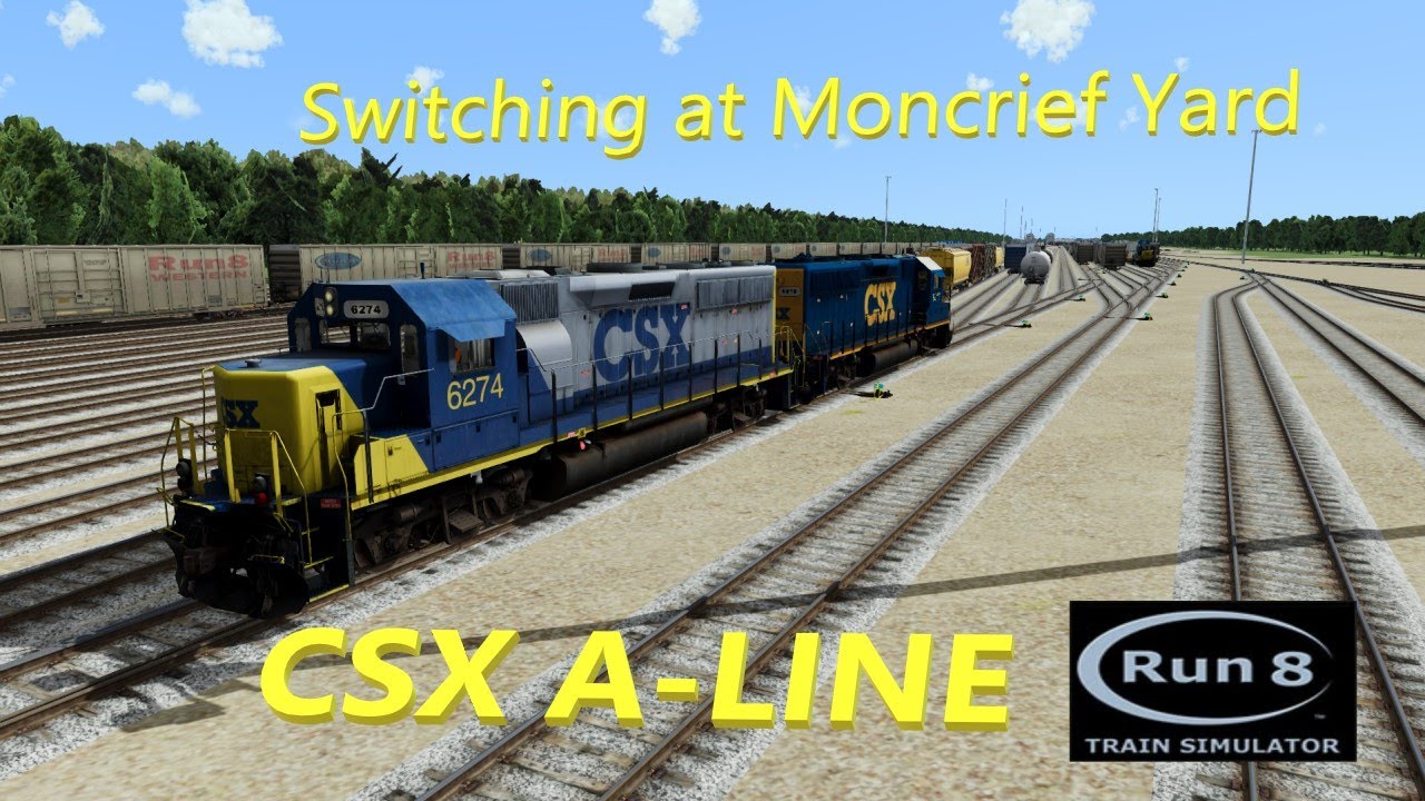 Run 8 Train Simulator V3 - Hyrail Simulations CSX A-Line - Moncrief Yard Switching with GP40-2