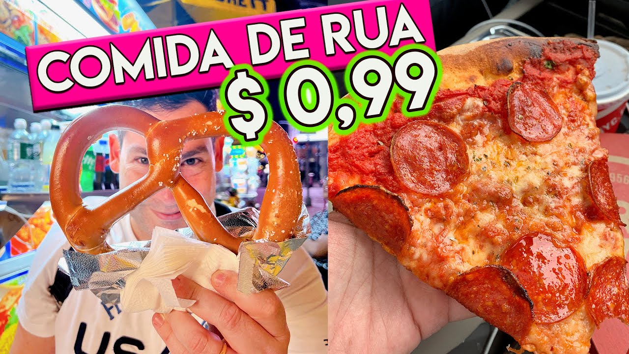 Comendo Com $0.99 Comida de Rua em Nova York