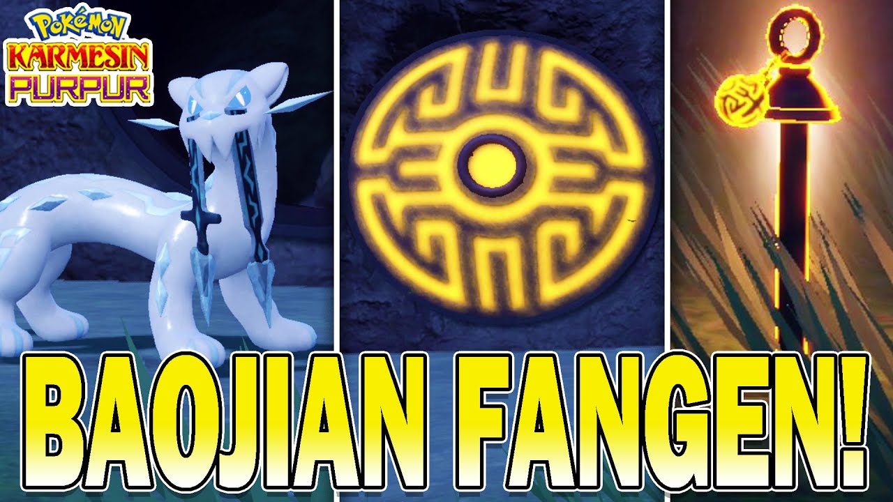 LEGEND&Auml;RES POKEMON BAOJIAN FANGEN & ALLE 8 GELBEN PF&Auml;HLE FUNDORTE in Pokemon Karmesin & Purpur