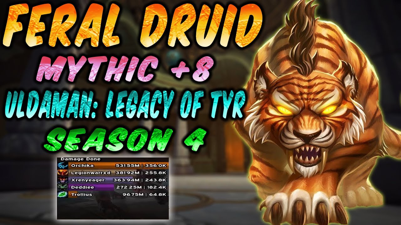Feral Druid Pov Mythic+8 Uldaman: Legacy of Tyr | Season 4 Dragonflight 10.2.6 | Retail | #Feral