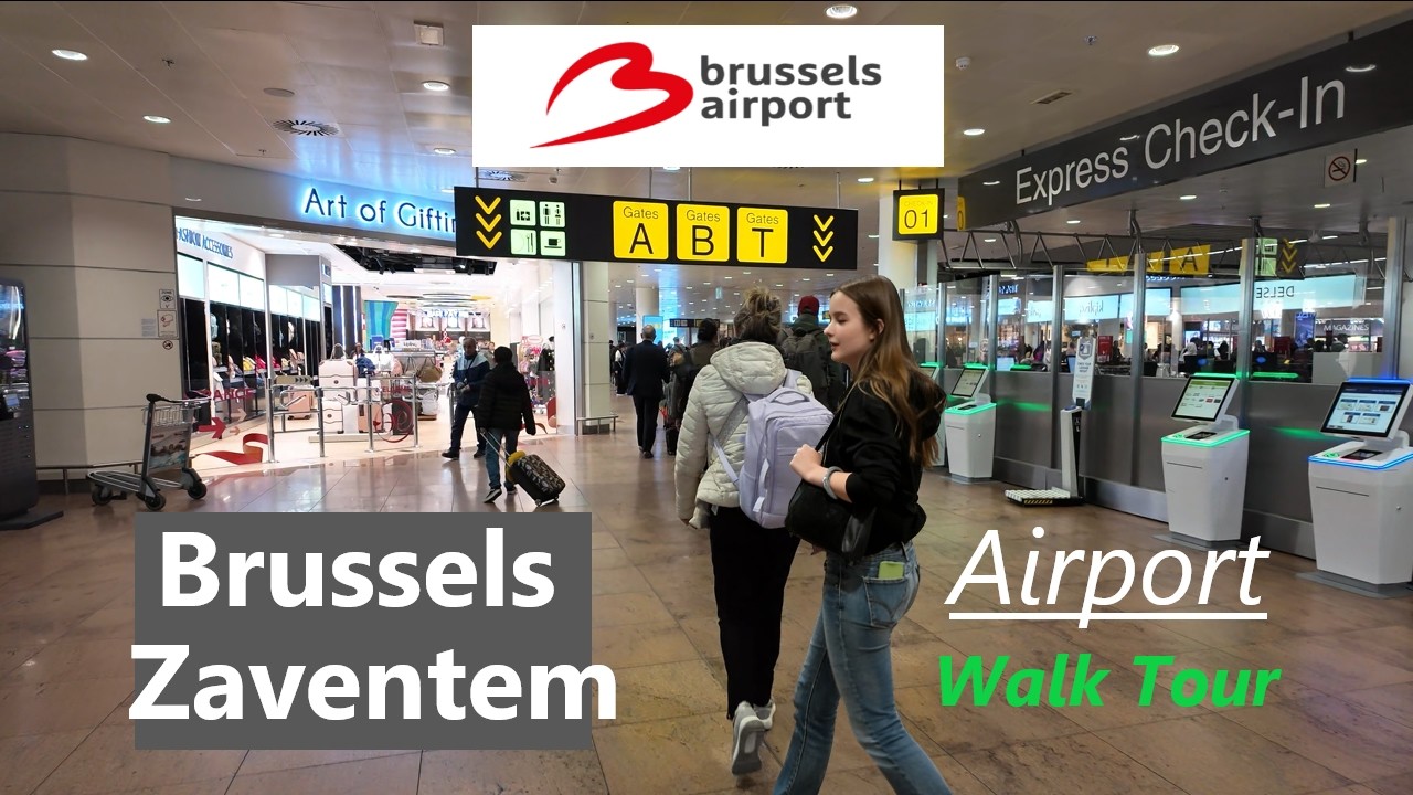 Brussels airport Zaventem walking tour: from Drop-off to check-in  -  Gates entrance - Arrival hall
