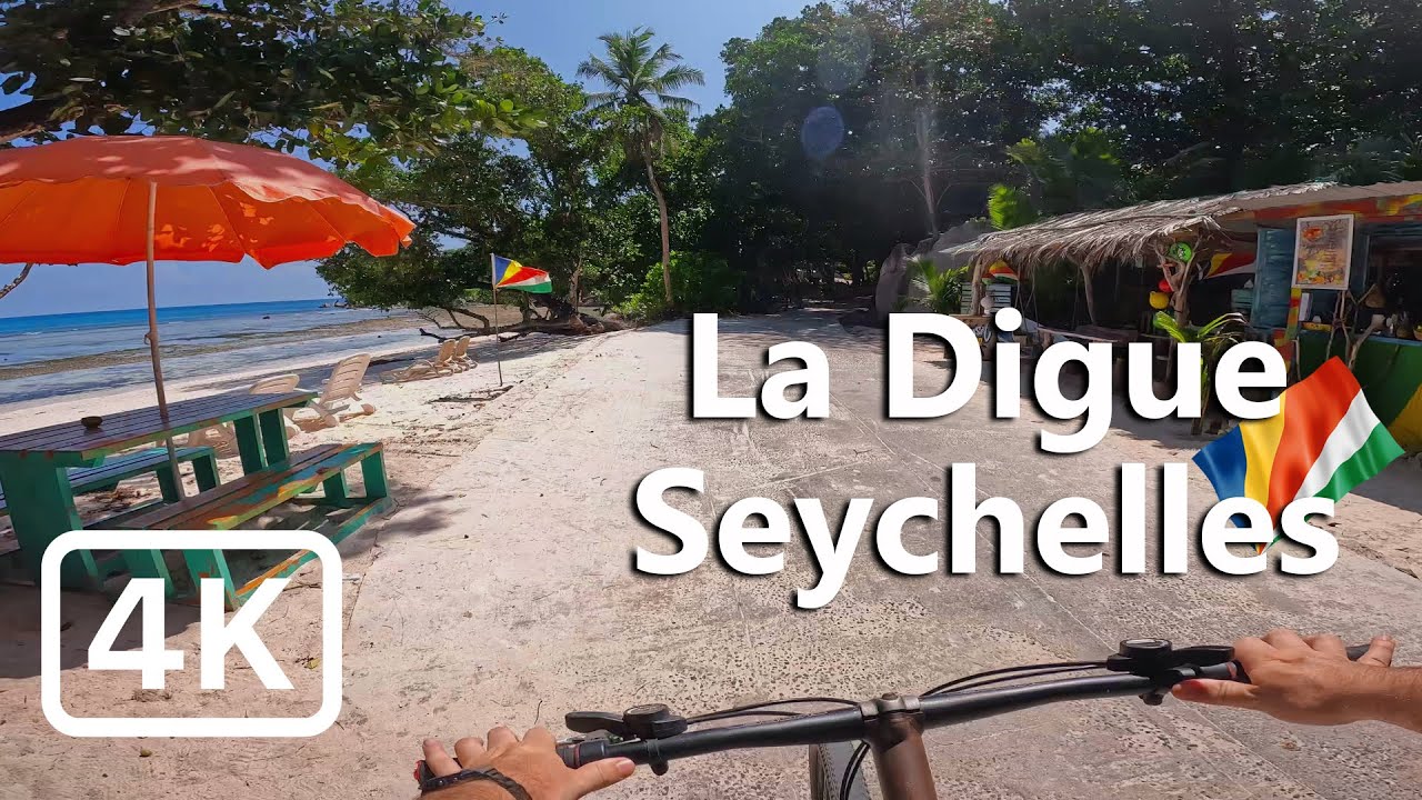 Riding the bike on La Digue, Seychelles 🇸🇨 | Full Island Tour | 4K