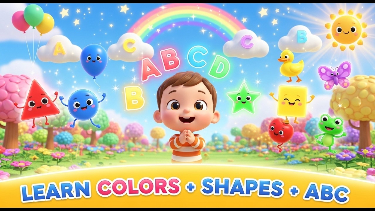 ABC, Colors & Shapes Song | Preschool Learning Video | Hemba Kids Nursery Rhymes #kidssongs