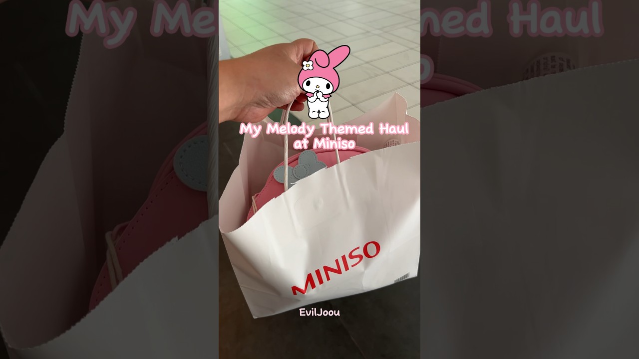 My Melody Themed Haul @miniso.official  #sanrio #mymelody #shorts