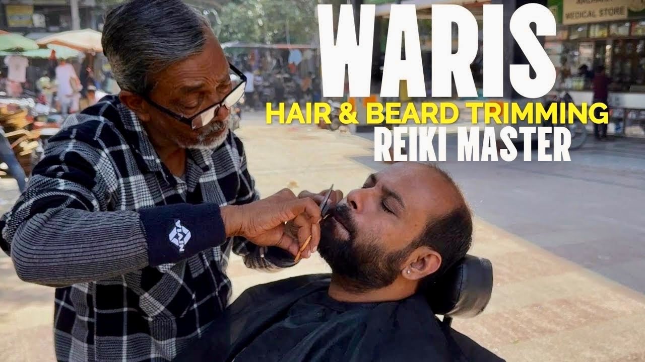 World Famous Waris Barber First Hair Cut & Beard Trimming To ReikiMaster #IndianBarber #Asmr
