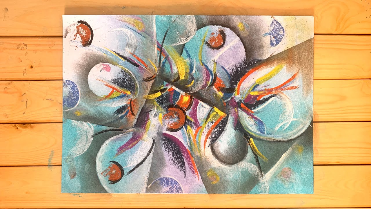 How To Paint Bold Abstract Painting In Sennelier Soft Pastel | Cool Abstract Art Demonstration